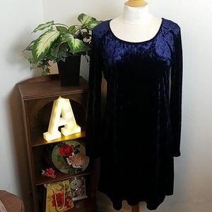Ronni Nicole Navy Velvet Dress